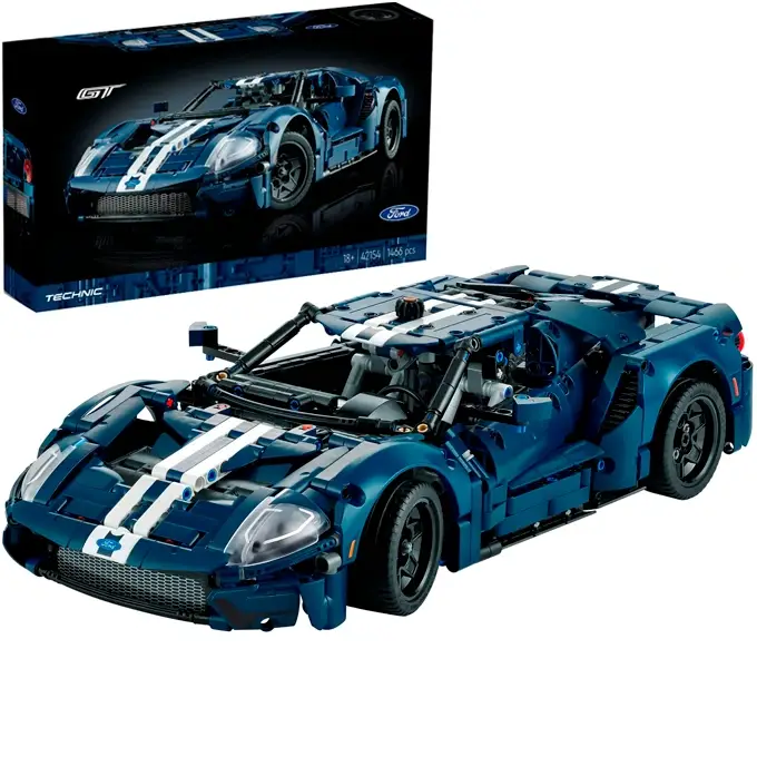 Купити Конструктор Technic FORD GT 1466 деталей авто синій гоночний машинка Форд сумісний з LEGO лего за 1640 грн