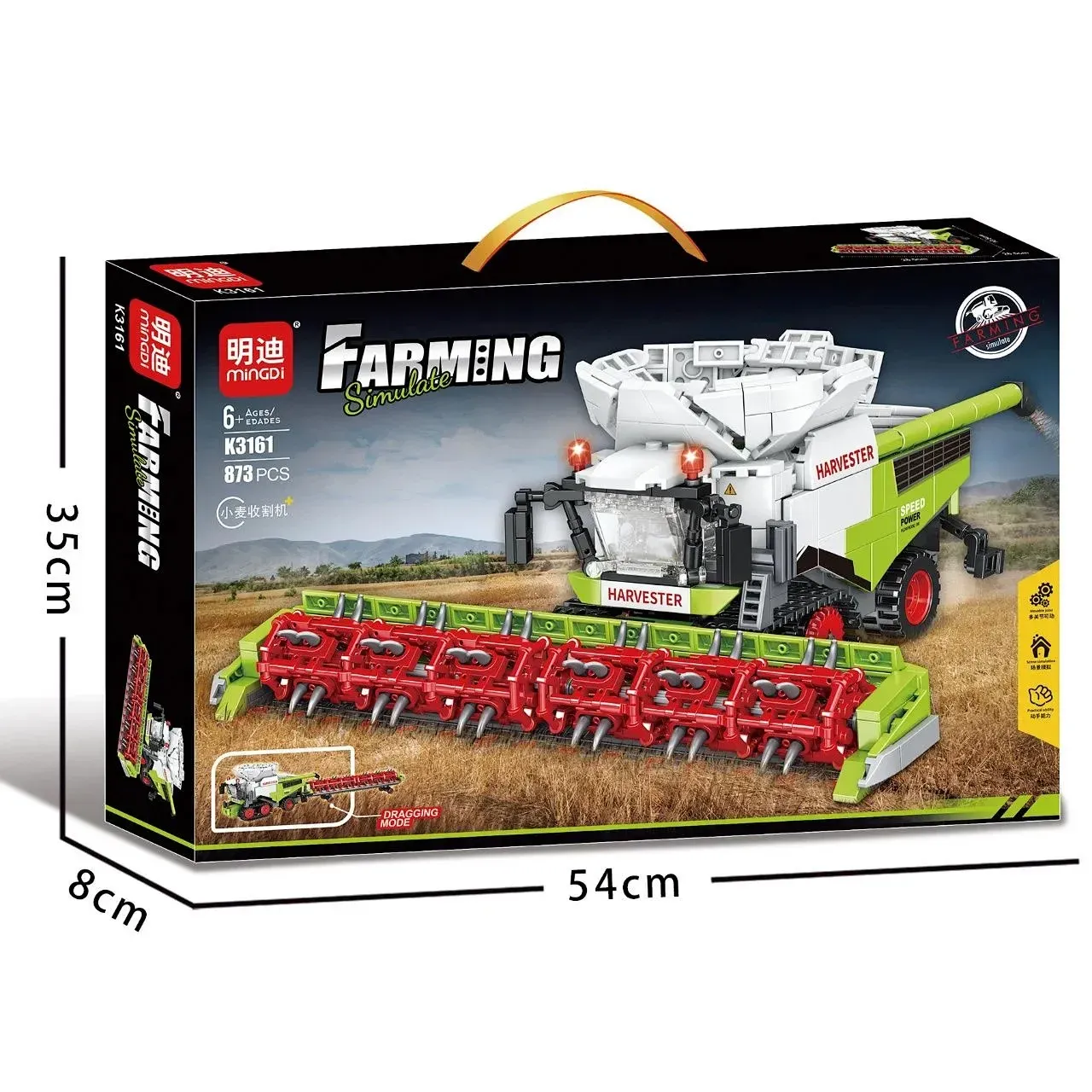 Купити Конструктор комбайн 873 деталей рухомі елементи Farming Simulate Mingdi за 780 грн