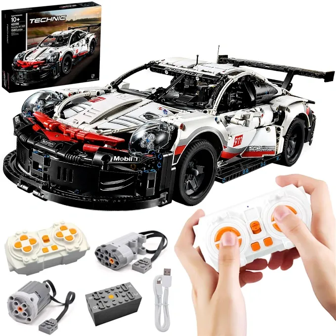 Купити Конструктор Porsche 911 на радіокеруванні technic машина автомобіль дитячий та дорослий 1580 деталей сумісний з лего за 2890 грн