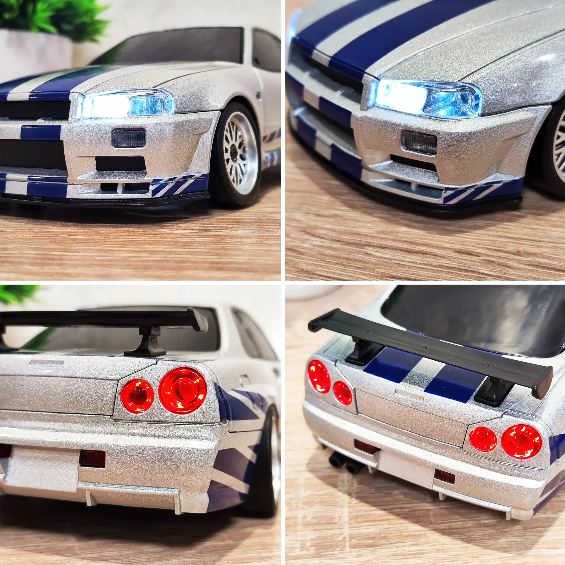 Купити Дрифт машинка Nissan GTR R34 1/18 на радіокеруванні LD1899 Skyline з гіроскопом форсаж за 3090 грн