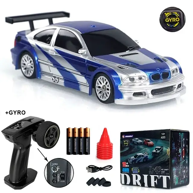 Купити Машинка для дрифту міні Jiabaile Drift Car 1/43 4WD на радіокеруванні з гіроскопом BMW M3 GTR 4302 за 2190 грн