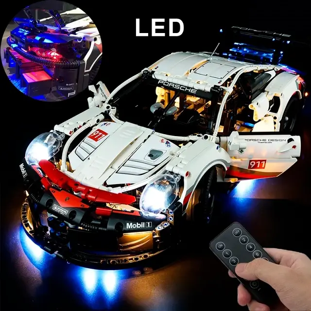 Купити LED підсвітка для Porsche 911 RSR машинки конструктор Technic на акумуляторі за 490 грн