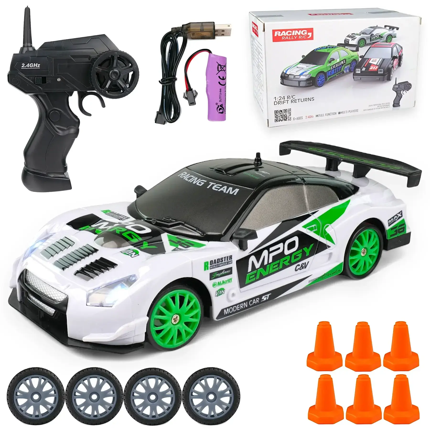 Купити Машинка для дрифта на радіокеруванні 1:24 Nissan GT-R 4WD / Ніссан гтр на радіокеруванні дрифт за 650 грн