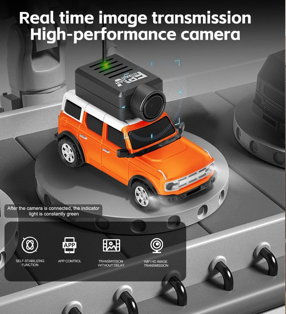 Купити Машинка на радіокеруванні з FPV камерою RC 1/64 FPV HD міні камера WLtoys 6405 за 2110 грн