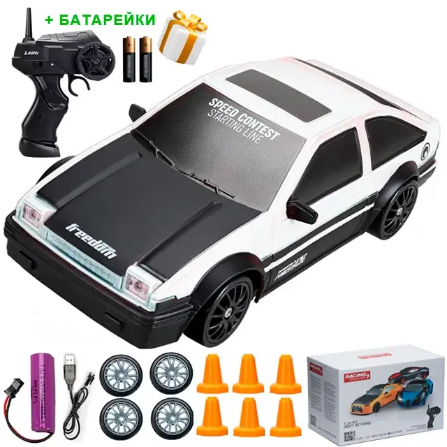 Купити Машинка для дрифту на радіокеруванні 1:24 Toyota AE86 Sprinter Trueno 4WD / Тойота на радіокеруванні дрифт за 650 грн