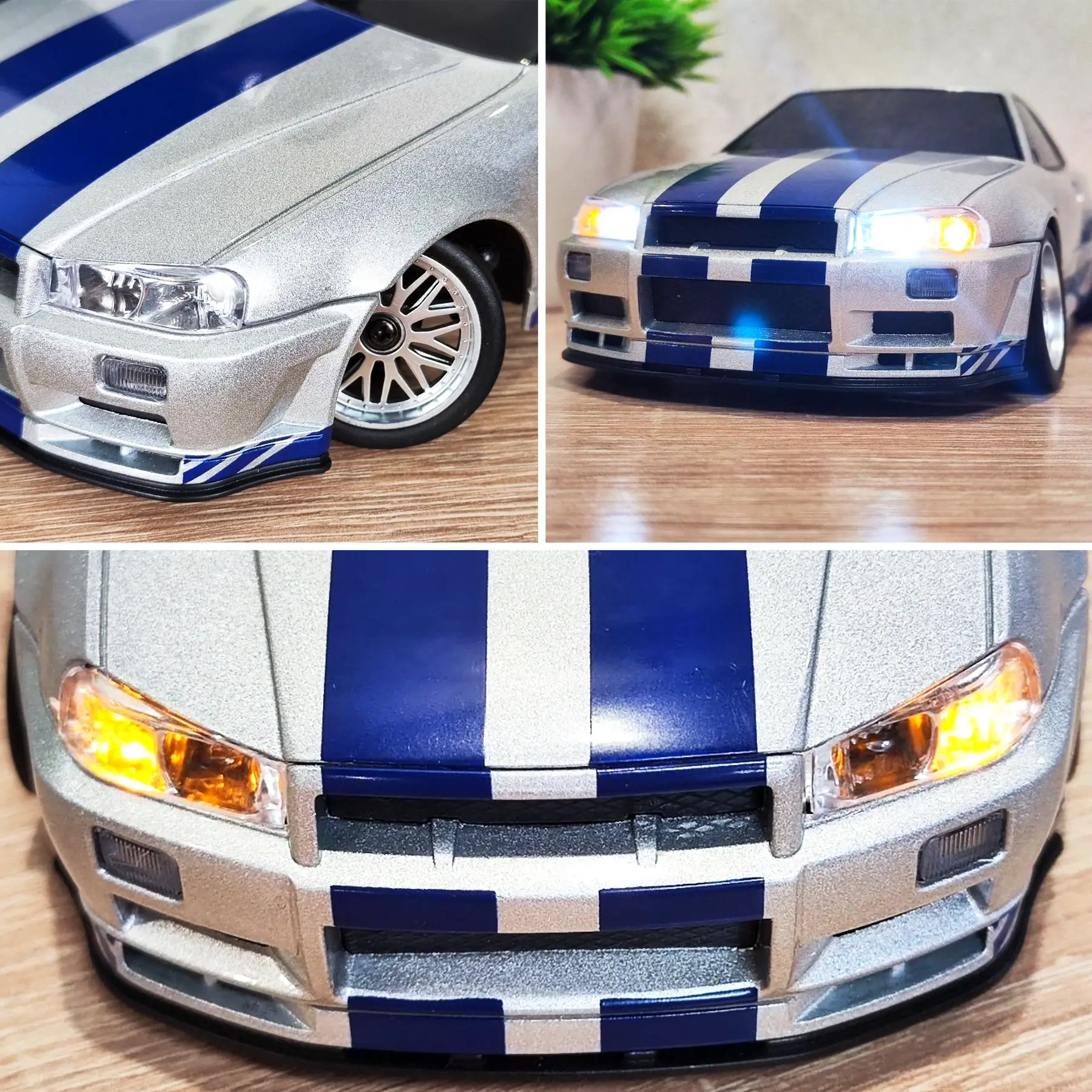 Купити Дрифт машинка Nissan GTR R34 1/18 на радіокеруванні LD1899 Skyline з гіроскопом форсаж за 3090 грн