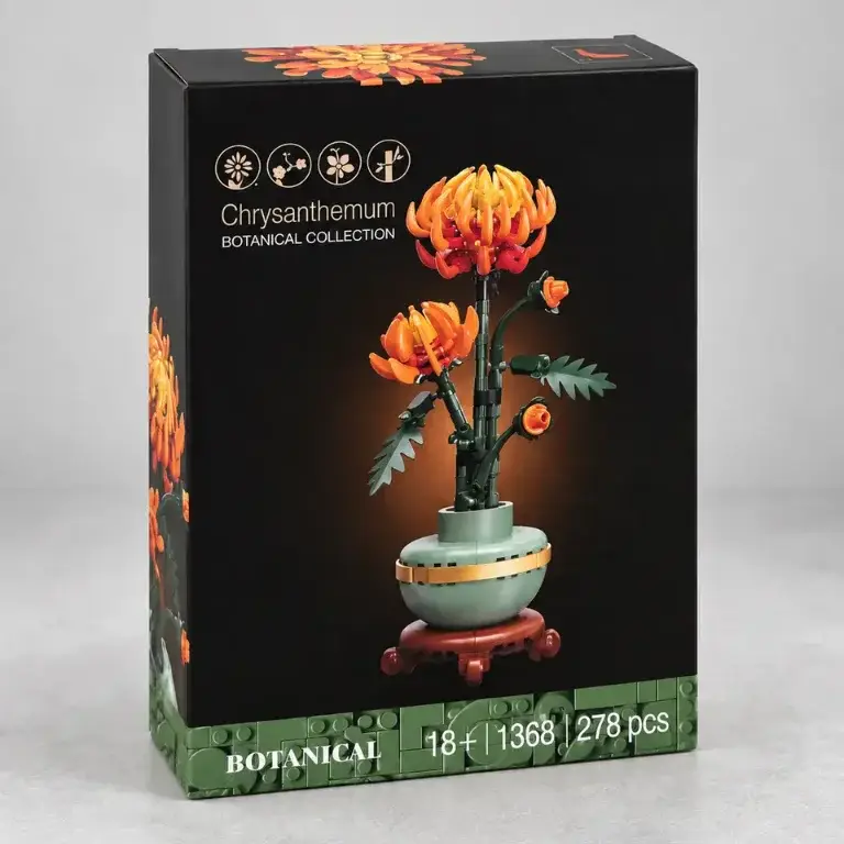 Купити Конструктор Хризантема 278 деталей квітка Icons Botanicals Chrysanthemum за 439 грн