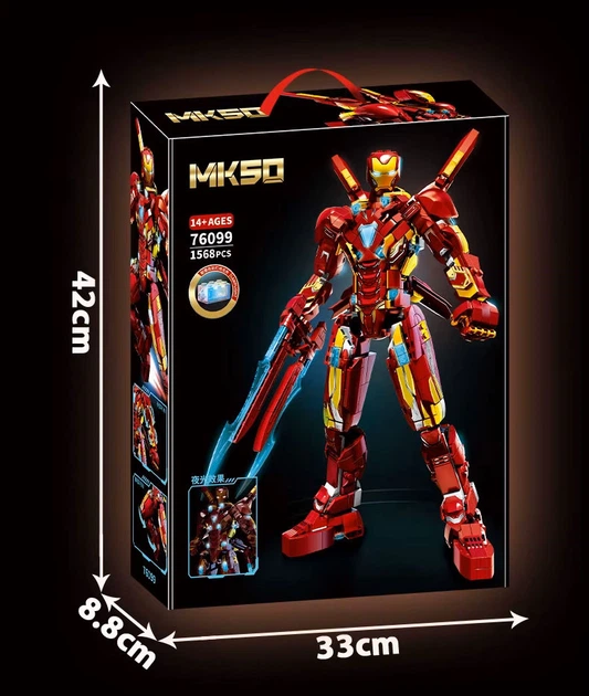 Купити Конструктор Залізна людина MK50 Iron Man Марвел 1568 деталей за 1080 грн