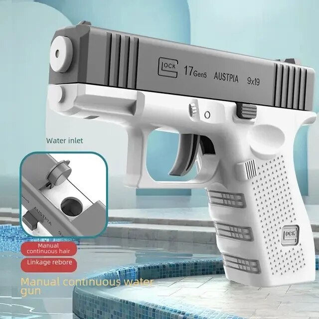 Купити Водяний пістолет Glock дитячий механічний ручний бластер автомат за 130 грн