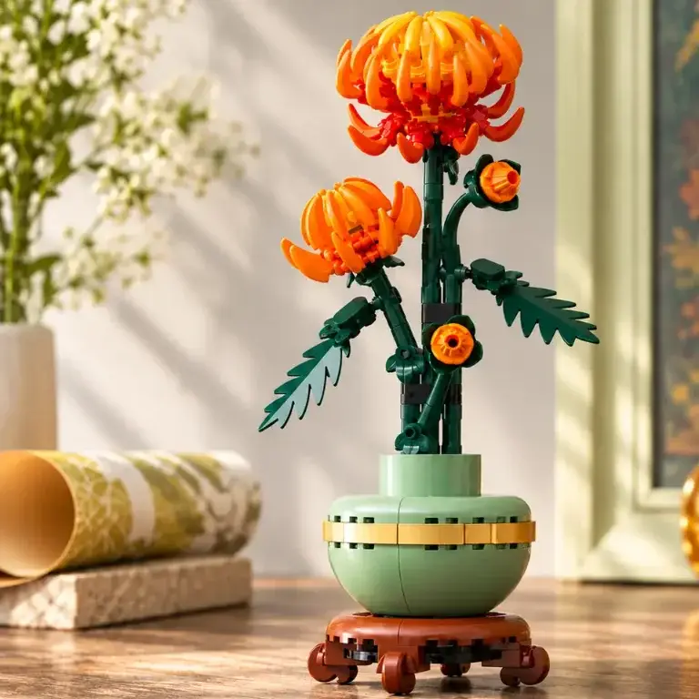 Купити Конструктор Хризантема 278 деталей квітка Icons Botanicals Chrysanthemum за 439 грн