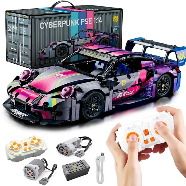 Купити Конструктор Porsche 911 на радіокеруванні машина Порше Cyberpunk technic автомобіль 1288 деталей технік за 1680 грн