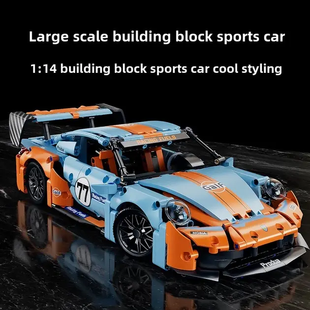 Купити Конструктор technic Porsche 911 на радіокеруванні машина 1:14 Порше автомобіль 1288 деталей технік за 1780 грн