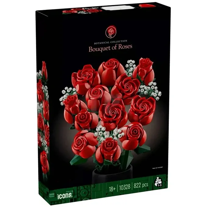Купити Конструктор троянди Botanicals Icons Букет троянд 856 деталей (10328) сумісний з lego лего за 890 грн