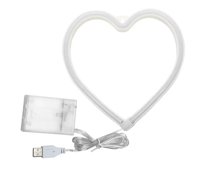 Купити Настінний неоновий світильник нічник Серце рожеве за 299 грн