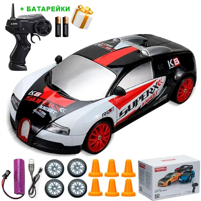 Купити Машинка для дрифта на радіокеруванні 1:24 Bugatti 4WD / Бугатті на радіокеруванні дрифт за 650 грн