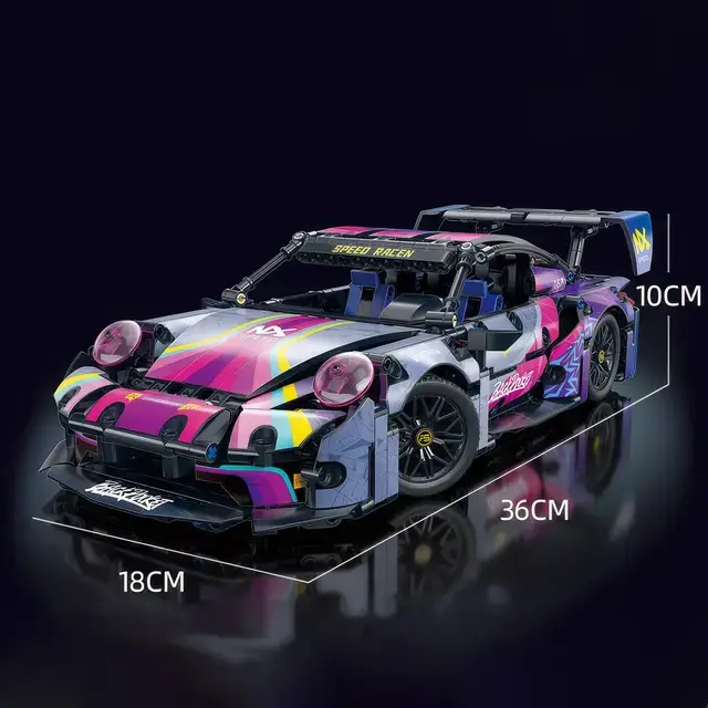 Купити Конструктор Technic Porsche 911 RSR 1288 деталей машинка Порше Cyberpunk автомобіль технік за 990 грн