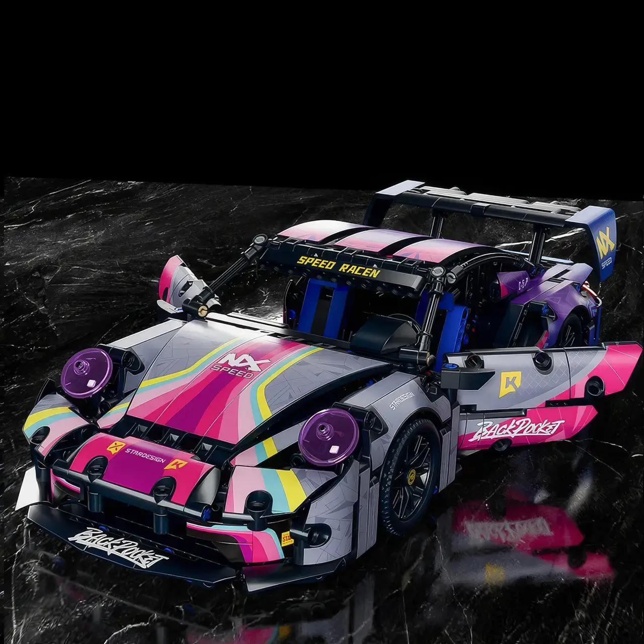 Купити Конструктор Porsche 911 на радіокеруванні машина Порше Cyberpunk technic автомобіль 1288 деталей технік за 1680 грн