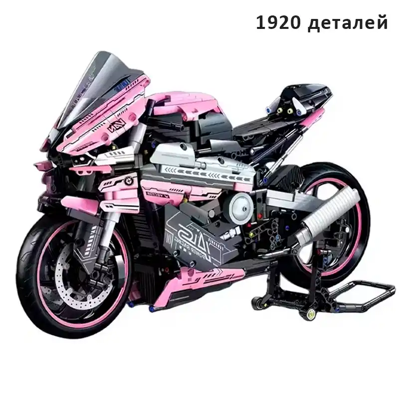 Купити Конструктор Technic мотоцикл 1000RR 1920 деталей 1:5 рожевий сумісний з LEGO лего за 1490 грн